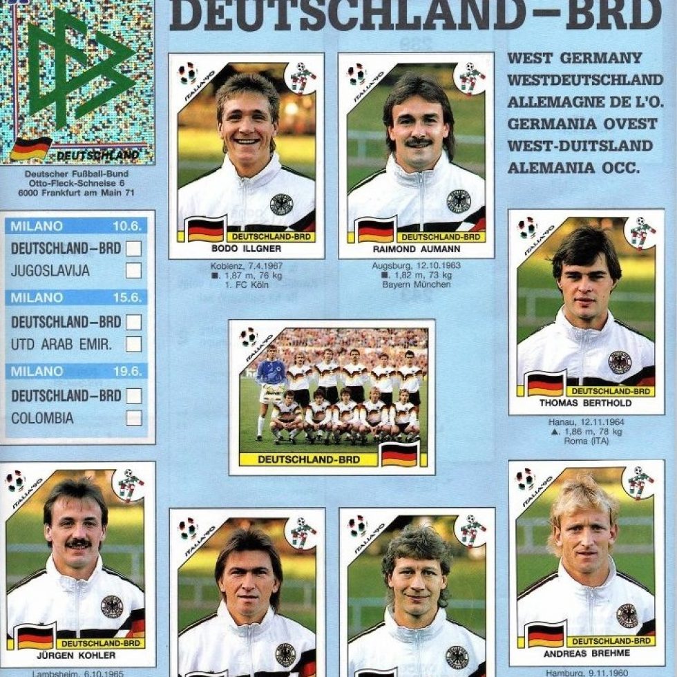 Panini WM 1990 Deutschland TOP RAR 