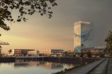 Planzeichnung des neuen Hafenquartiers / nördliche Speicherstraße